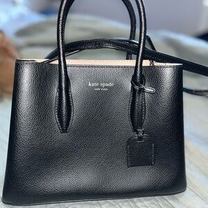 Kate Spade Black Leather Tote Bag